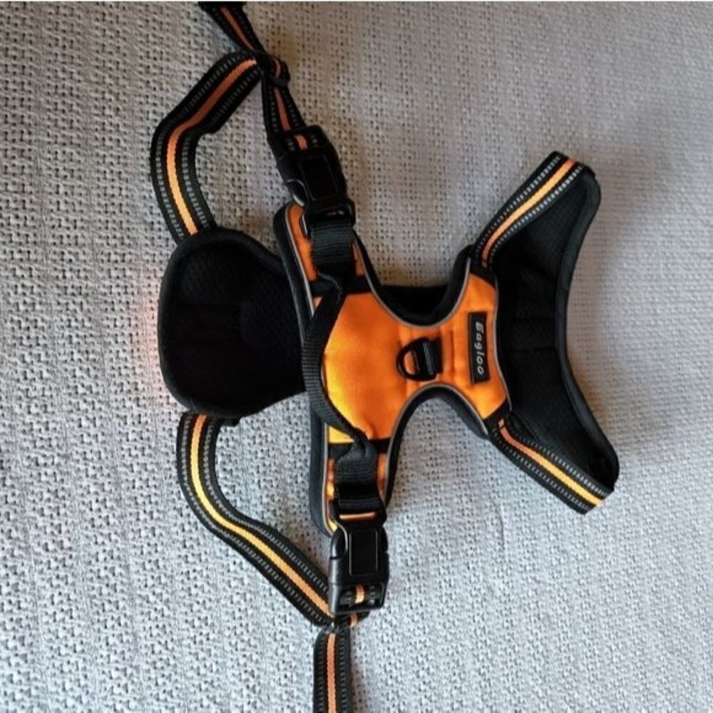 Eagloo Walking Hunter Orange‎ Sz. L Adjustable & Breathable Dog Harness